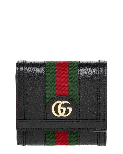 Gucci Ophidia Leather French Wallet In Black