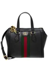 Gucci Ophidia Leather Tote In Black
