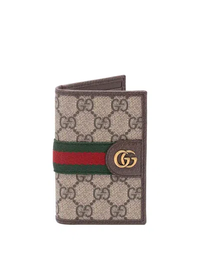 Gucci `ophidia` Long Card Case In Sand