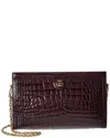 Gucci Ophidia Medium Croc-embossed Leather Shoulder Bag In Brown