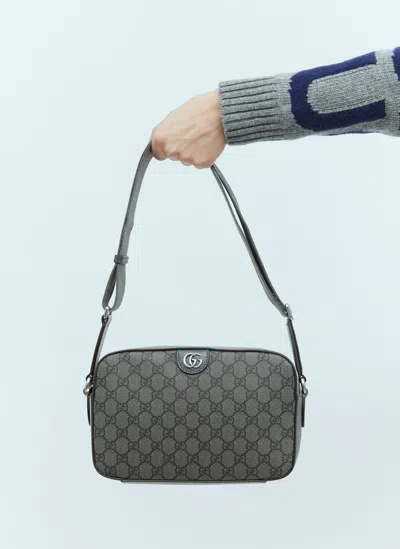 Gucci Ophidia Medium Crossbody Bag In Gray