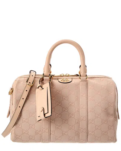 Gucci Ophidia Medium Gg Canvas & Leather Satchel In Neutral