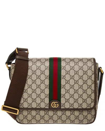 Gucci Ophidia Medium Gg Supreme Canvas & Leather Messenger Bag