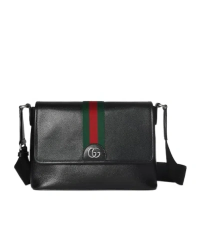 Gucci Ophidia Medium Messenger Bag In Black