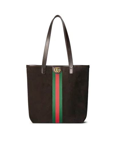 Gucci Ophidia Medium Size Shopping Bag In Brown