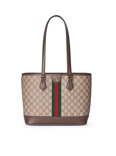 Gucci Ophidia Medium Size Shopping Bag In Nude