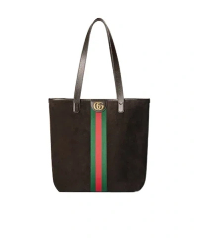Gucci Ophidia Medium Tote Bag In Brown