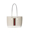 Gucci Ophidia Medium Tote Bag In White