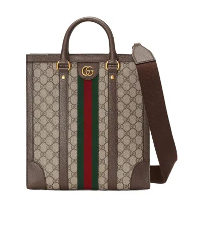 Gucci Ophidia Medium Tote Bag In Brown