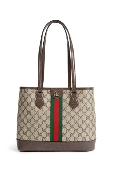 Gucci Ophidia Medium Tote Bag In Brown