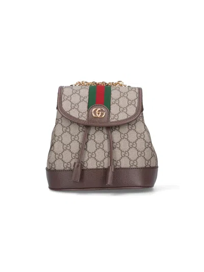 Gucci 'ophidia' Mini Backpack In Beige