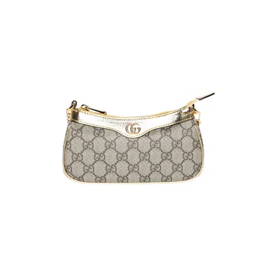 Pre-owned Gucci Ophidia Mini Bag 'beige/ebony' In Tan