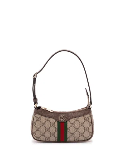 Gucci `ophidia` Mini Bag In Brown