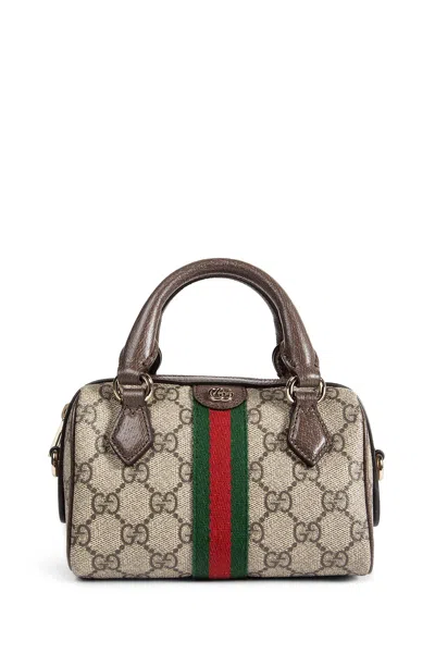 Gucci Ophidia Mini Boston Bag In Brown