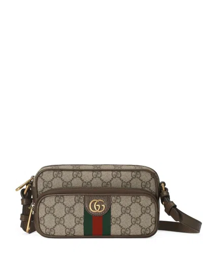 Gucci Ophidia Mini Crossbody Bag In Brown