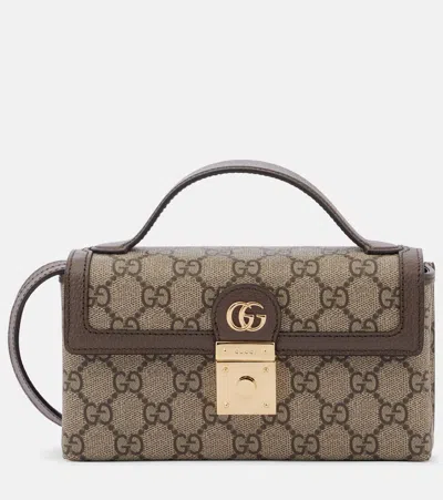 Gucci Ophidia Mini Gg Canvas Shoulder Bag In Beige