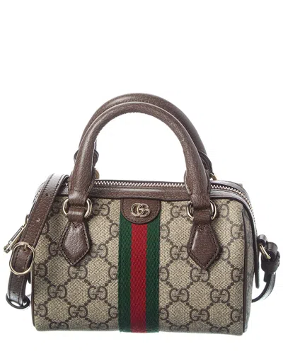 Gucci Mini Ophidia Tote Bag In Brown