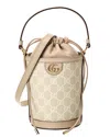 Gucci Mini Ophidia Gg Supreme Bucket Bag In White