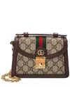 Gucci Ophidia Mini Gg Supreme Canvas & Leather Shoulder Bag In Multi