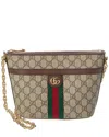 Gucci Mini Ophidia Gg Shoulder Bag In Brown