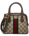 Gucci Mini Ophidia Gg Supreme Top-handle Bag In Beige