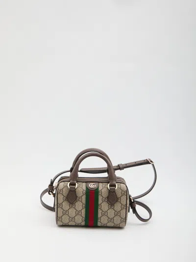 Gucci Women Gg Supreme Fabric Super Mini Ophidia Handbag In Multi