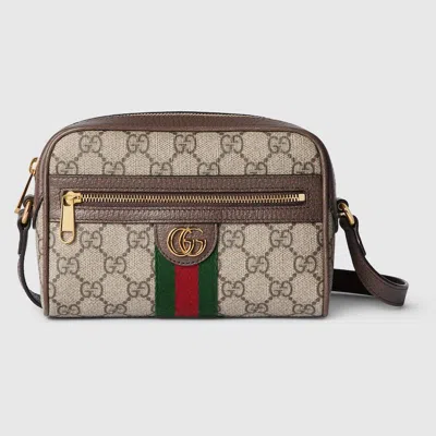 Gucci Ophidia Mini Shoulder Bag In Brown