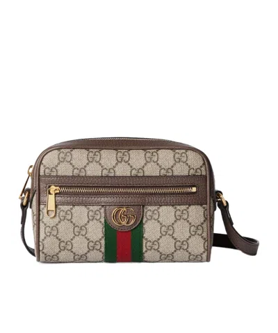 Gucci Ophidia Mini Shoulder Bag In Taupe