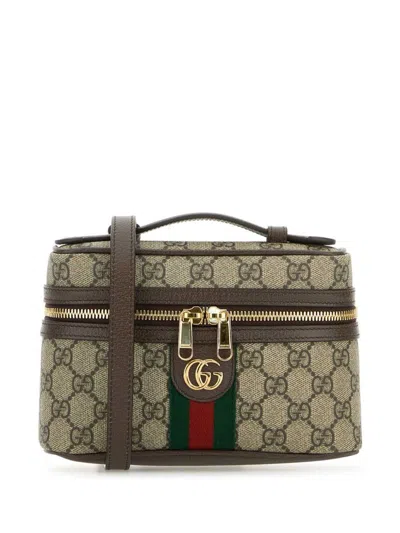 Gucci Ophidia Mini Vanity Case In Brown