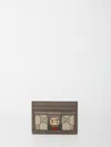 Gucci Women Ophidia Card Case In Gg Supreme In Gray