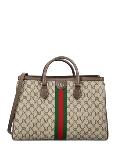 Gucci Ophidia Monogram-pattern Tote Bag In Gray
