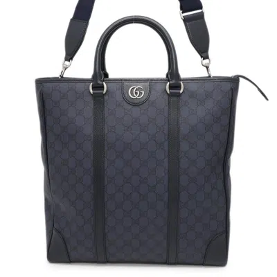 Pre-owned Gucci Ophidia Navy Pvc Leather Handbag Shoulder Bag ()