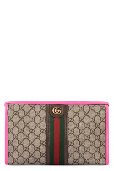 Gucci Ophidia Pouch In Brown