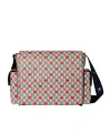 Gucci Ophidia Printed Gg Diaper Bag In Beige And Blue