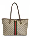 Gucci Women Ophidia Gg Medium Tote Bag In Brown