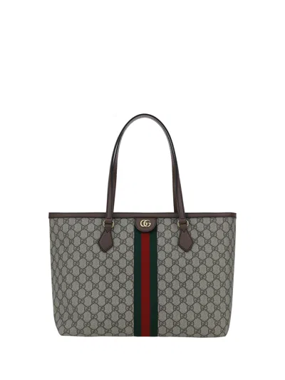 Gucci Ophidia Shoulder Bag In Brown