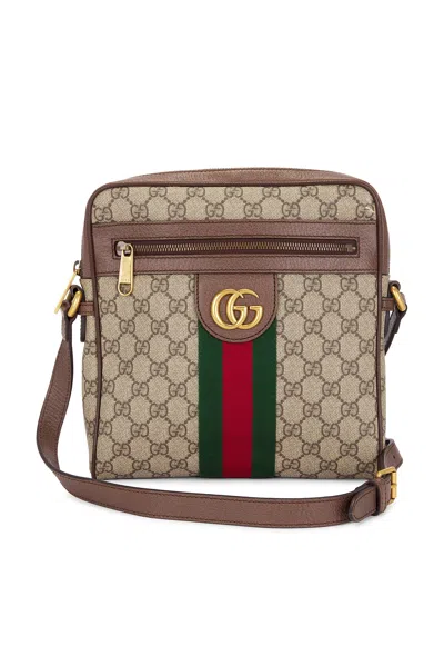 Pre-owned Gucci Ophidia Shoulder Bag In Beige