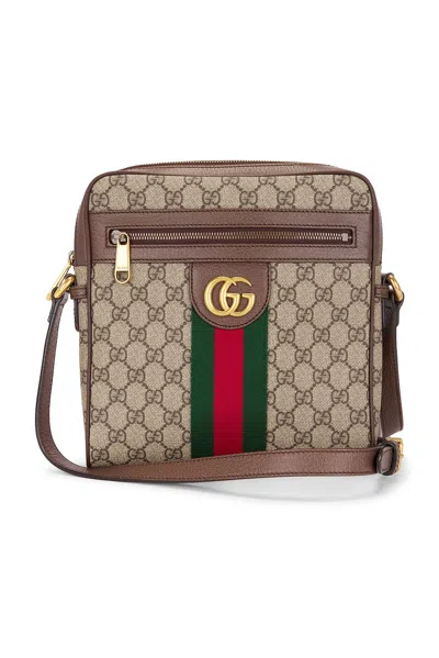 Pre-owned Gucci Ophidia Shoulder Bag In Beige