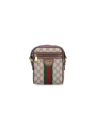 Gucci 'ophidia' Shoulder Bag In Beige