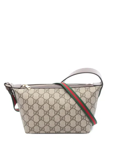 Pre-owned Gucci Ophidia Shoulder Bag In Brown