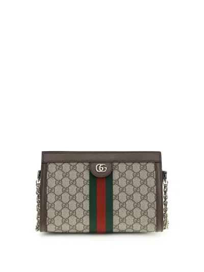 Gucci Ophidia Shoulder Bag In Brown