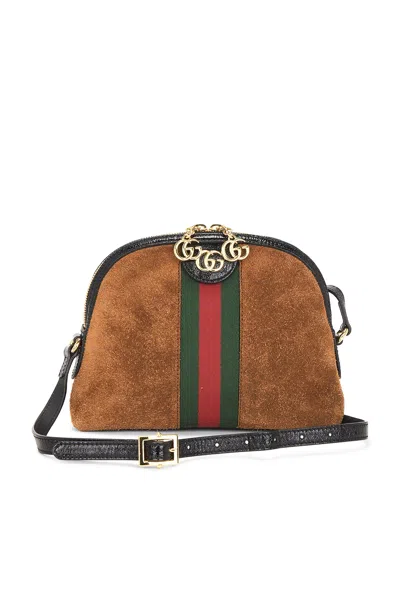 Pre-owned Gucci Ophidia Shoulder Bag In Brown