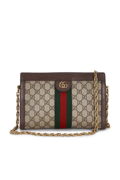 Pre-owned Gucci Ophidia Shoulder Bag In Brown