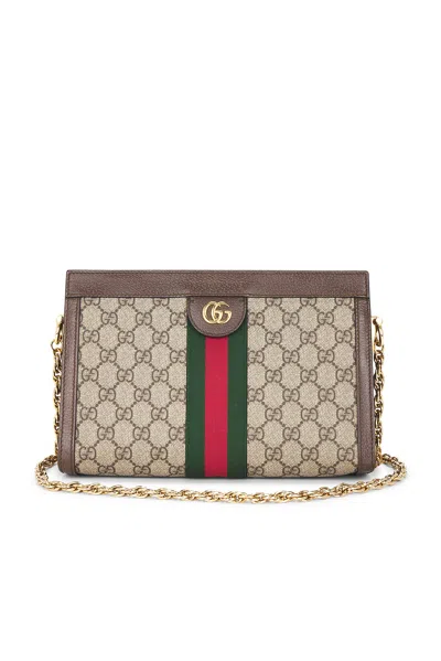 Pre-owned Gucci Ophidia Shoulder Bag In Brown