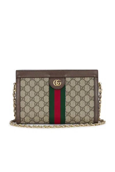 Pre-owned Gucci Ophidia Shoulder Bag In Brown