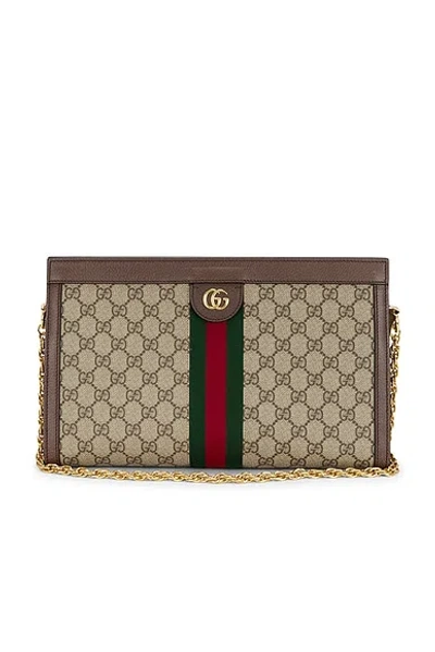 Pre-owned Gucci Ophidia Shoulder Bag In Sand