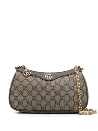 Gucci Women Small Ophidia Shoulder Bag In Brown