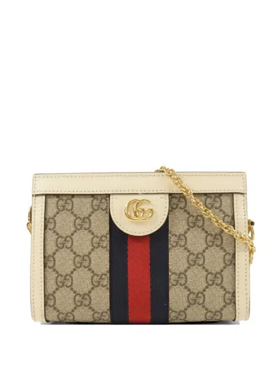 Pre-owned Gucci Ophidia Shoulder Bag In White