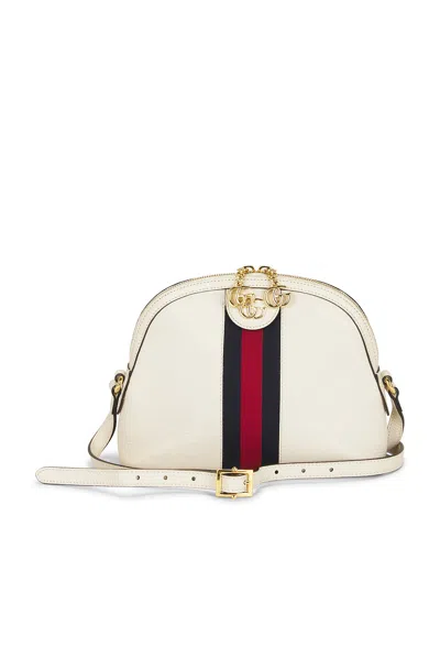Pre-owned Gucci Ophidia Shoulder Bag In White