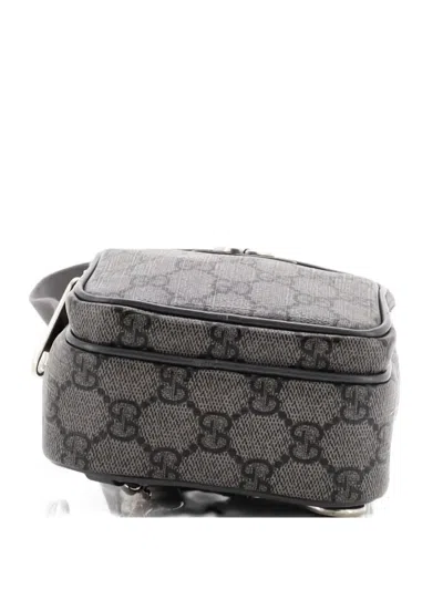 Pre-owned Gucci Ophidia Sling Bag Gg Coated Canvas Mini Crossbody Bag In Gray